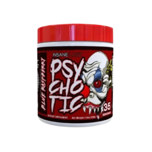 Buy Insane Labz Psychotic Red - 35 servings, a pre-workout supplement for energy, focus, and performance at Syner Nutrition.