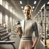 A woman enjoying a protein shake, symbolizing the benefits of isolate protein for metabolism, weight management, and skin health.