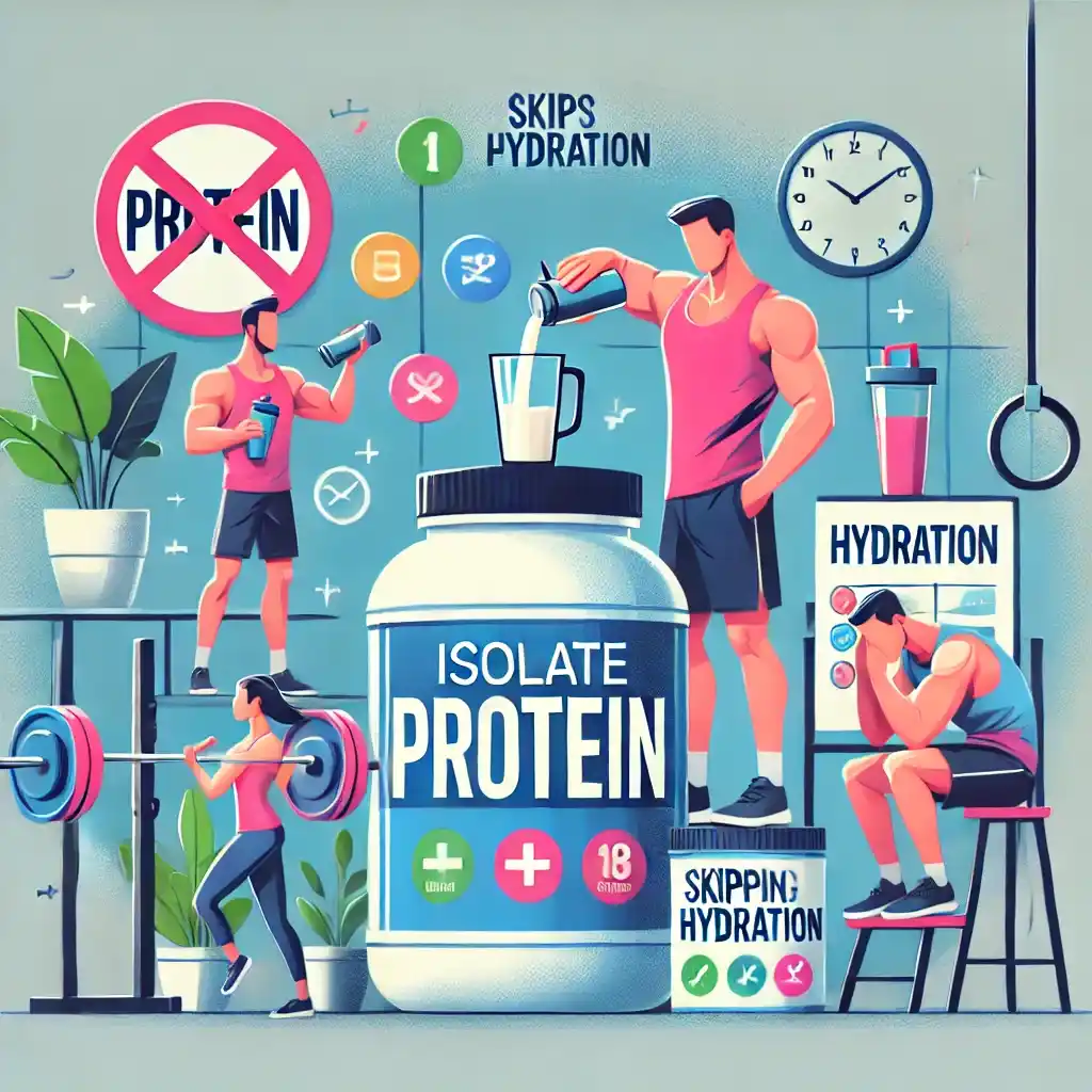 Person holding a protein shaker, highlighting common mistakes when using isolate protein.