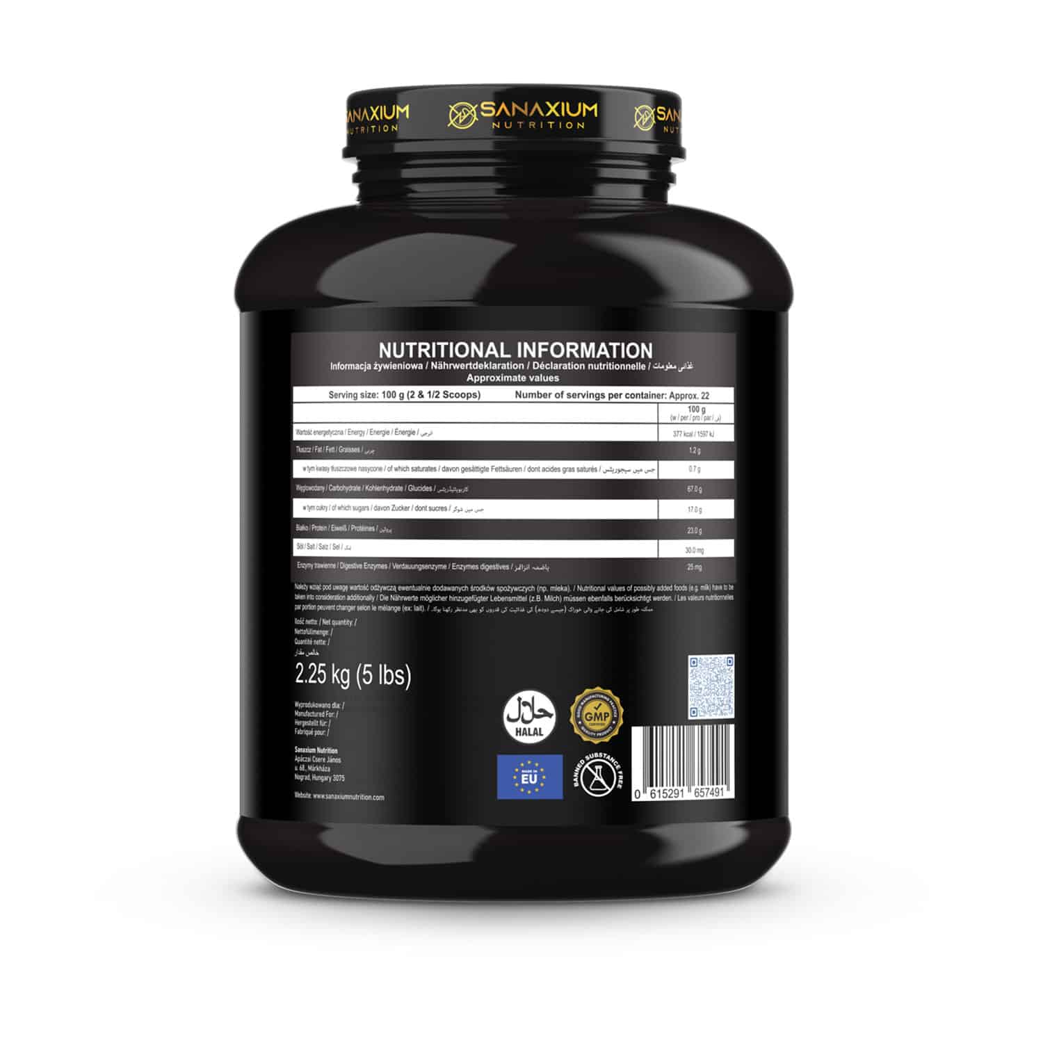 Gold Mass Gainer 5LB NutritionalInfo Gold Mass Gainer 5LB NutritionalInfo